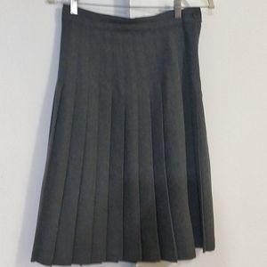 Gray Pleated Uniform Skirt Size 14